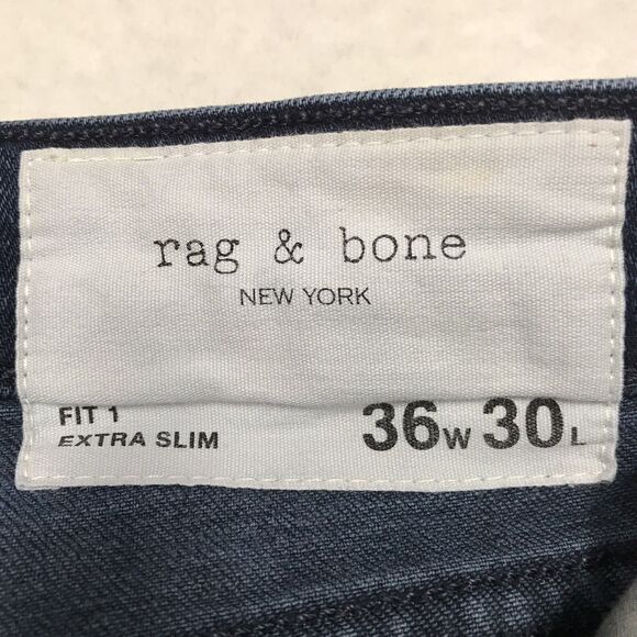 rag & bone Men's Slim Jeans - Dark Blue - Picture 10 of 16